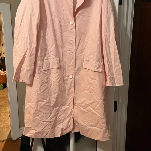 Faconnable Light Pink Single-Breasted Trench Coat - Picture 1 of 3